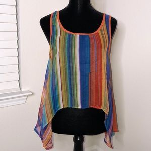 Multi-Colored Sleeveless Top